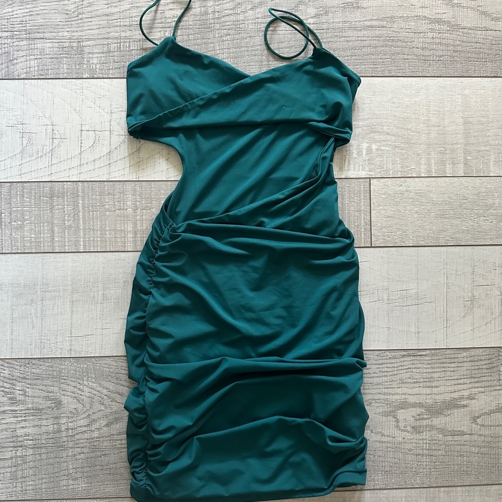 Emerald Green cut out dress